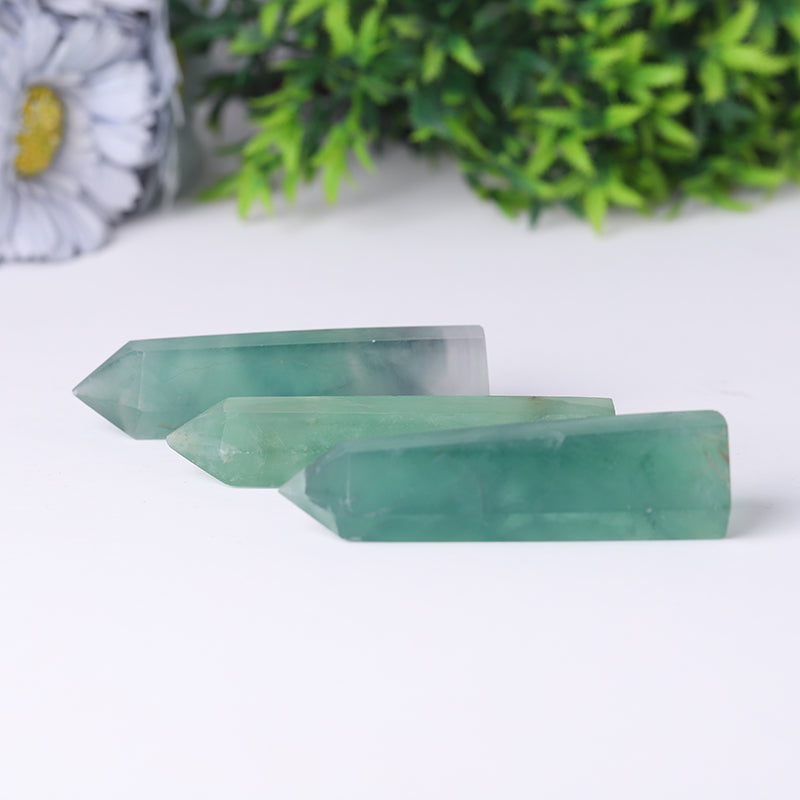 Natural Green Fluorite Crystal Tower 2.5-4.5 inches Healing Point