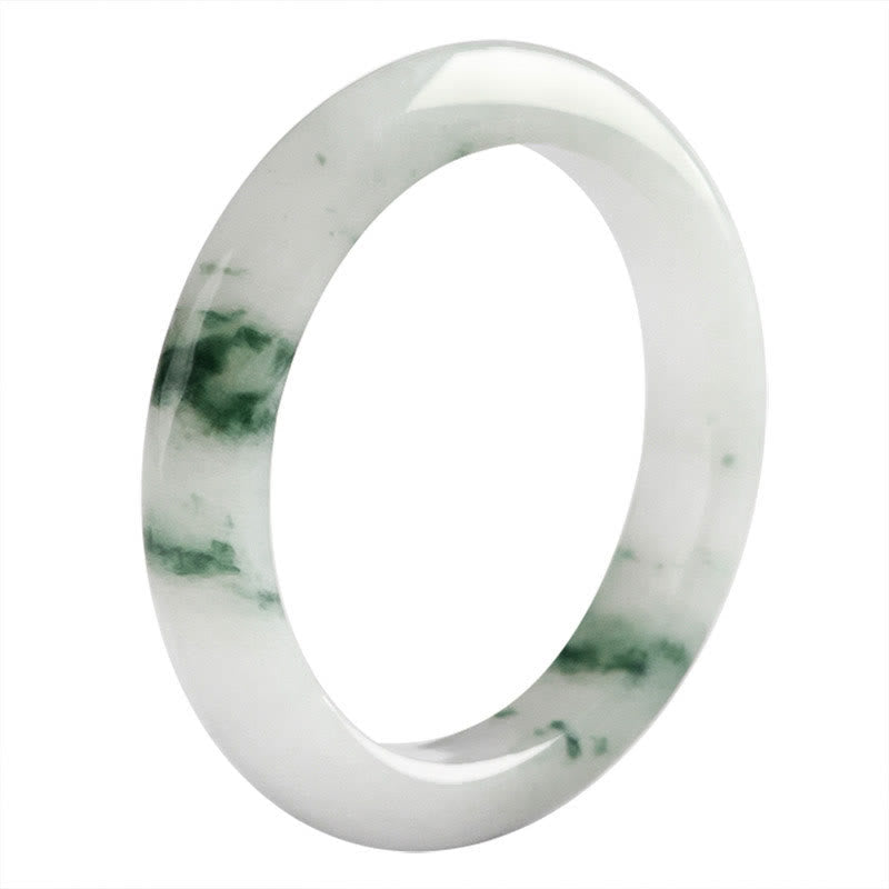 Bague en jade vert naturel pour la chance et l'abondance 17 mm
