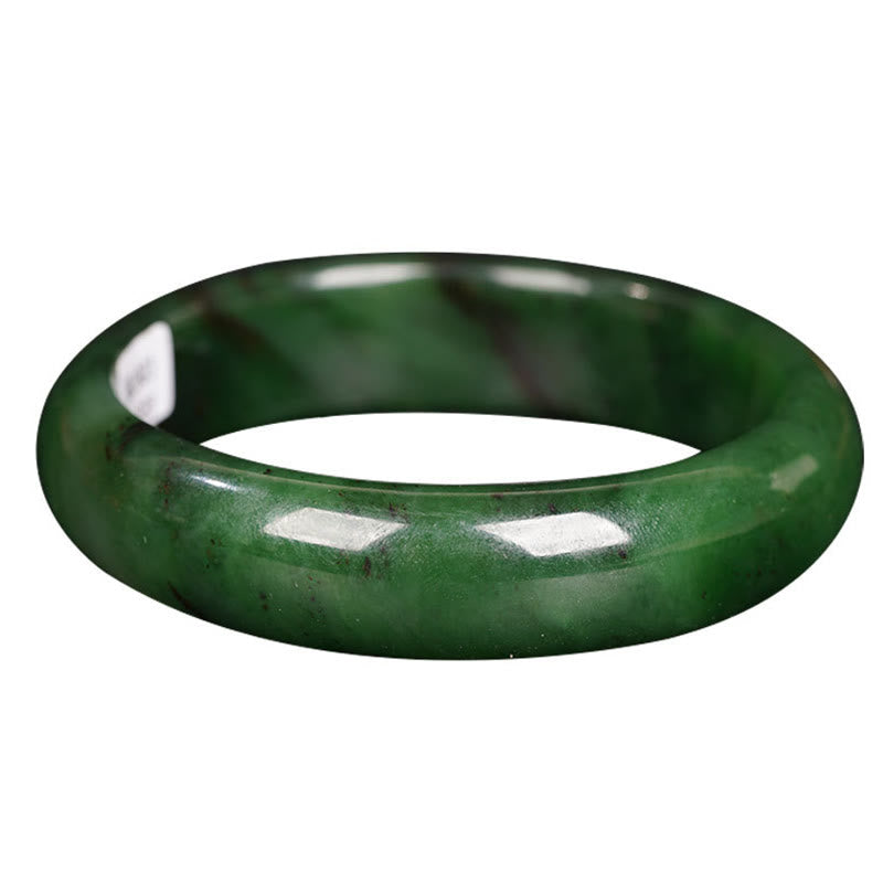 Bracelet en jade cyan Hetian naturel pour le succès et le bonheur 56 mm