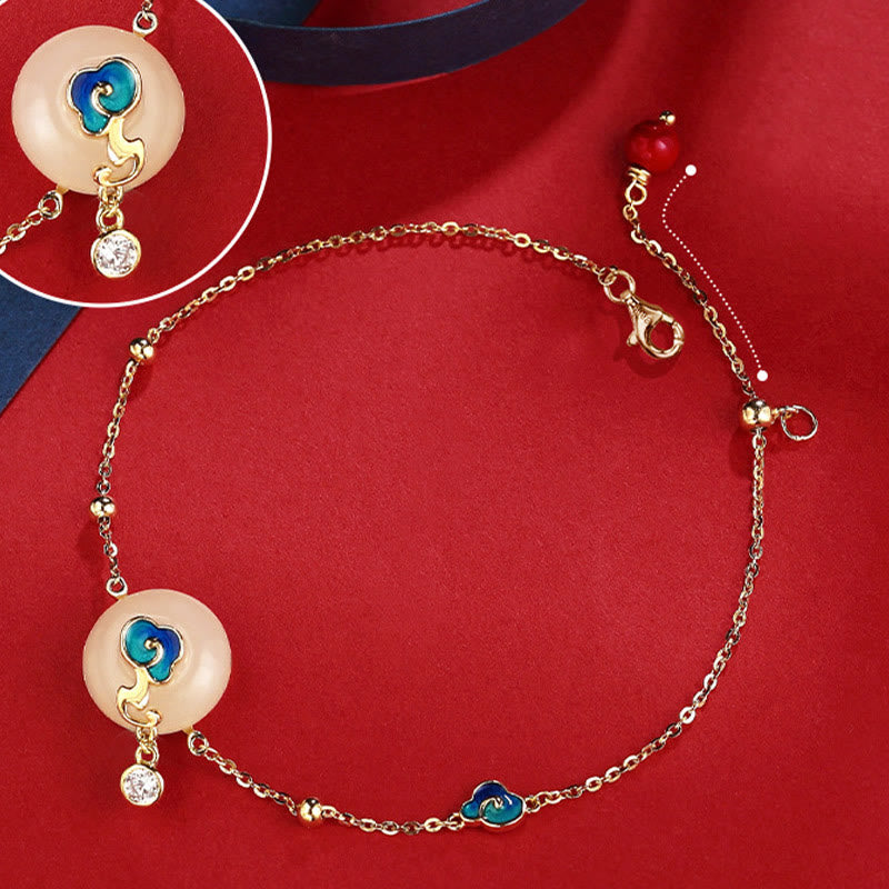 Bracelet Nuages ​​de Bon augure en Jade Naturel Hetian