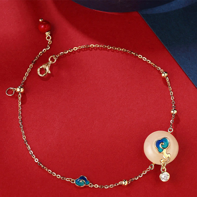 Bracelet Nuages ​​de Bon augure en Jade Naturel Hetian