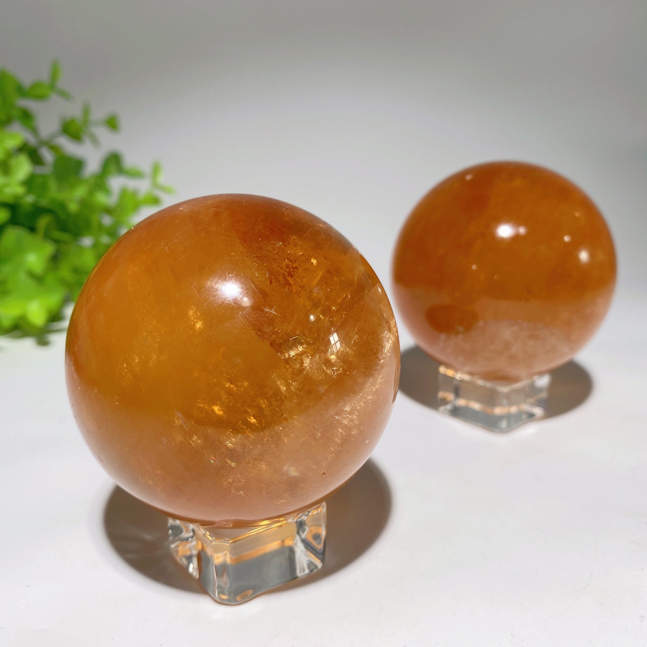 Natural Honey Calcite 2.0-2.5 Inch Crystal Sphere for Healing