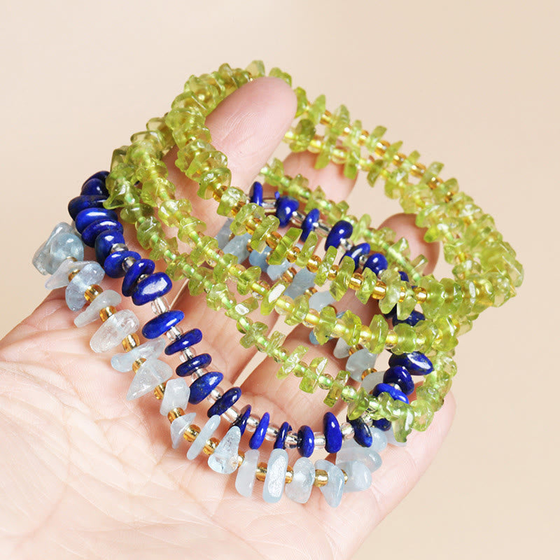 Bracelet en cristal naturel de forme irrégulière pour la méditation et l'équilibre