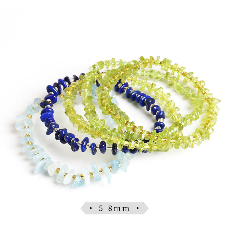 Bracelet en cristal naturel de forme irrégulière pour la méditation et l'équilibre
