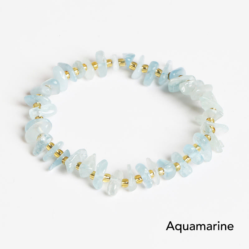 Bracelet en cristal naturel de forme irrégulière pour la méditation et l'équilibre