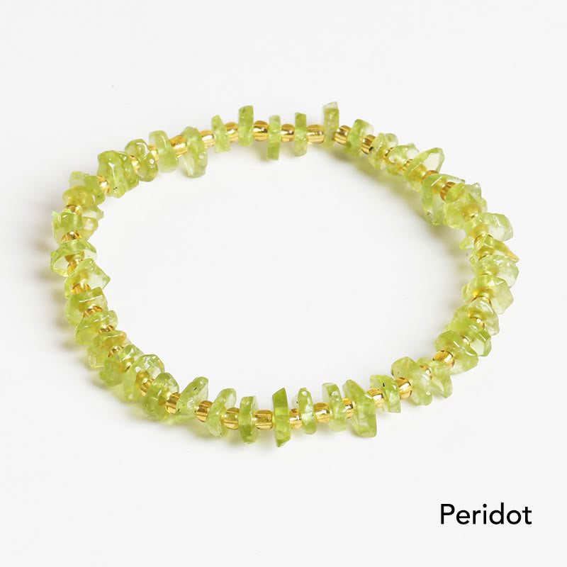 Bracelet en cristal naturel de forme irrégulière pour la méditation et l'équilibre
