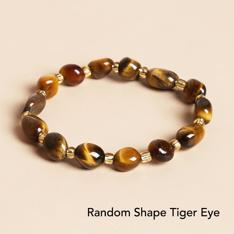Bracelet en cristal naturel de forme irrégulière pour la méditation et l'équilibre