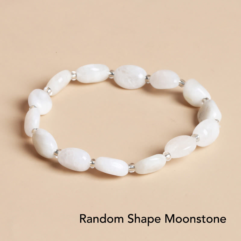 Bracelet en cristal naturel de forme irrégulière pour la méditation et l'équilibre