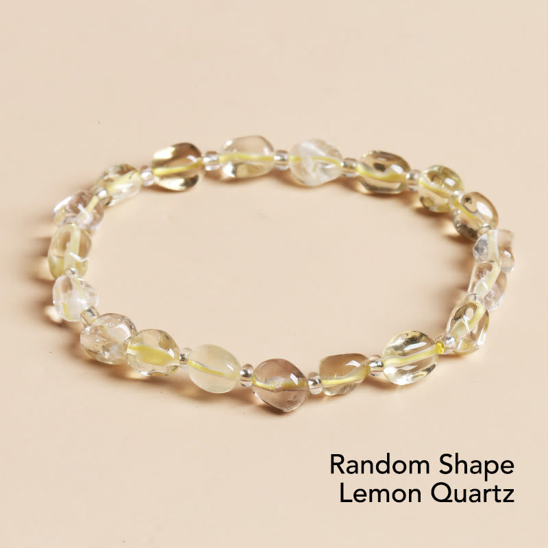 Bracelet en cristal naturel de forme irrégulière pour la méditation et l'équilibre
