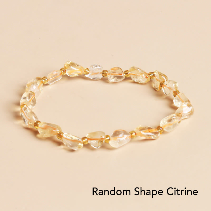 Bracelet en cristal naturel de forme irrégulière pour la méditation et l'équilibre