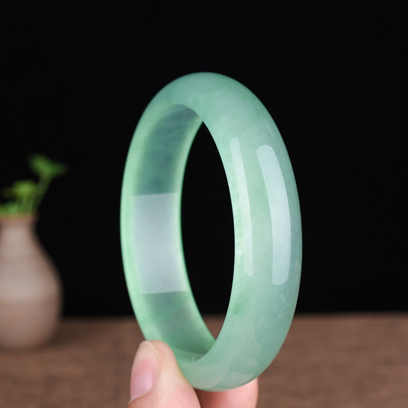 Bracelet jonc en jade naturel pour la chance et la prospérité