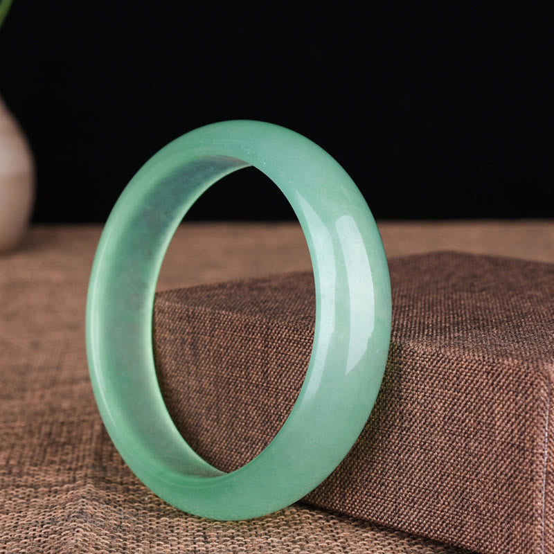 Bracelet jonc en jade naturel pour la chance et la prospérité