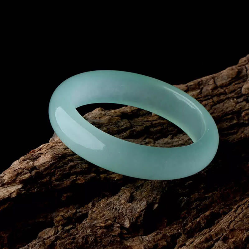 Bracelet jonc en jade naturel pour la chance et la prospérité