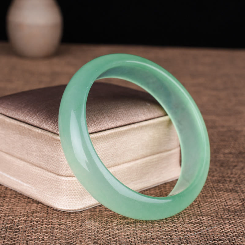 Bracelet jonc en jade naturel pour la chance et la prospérité