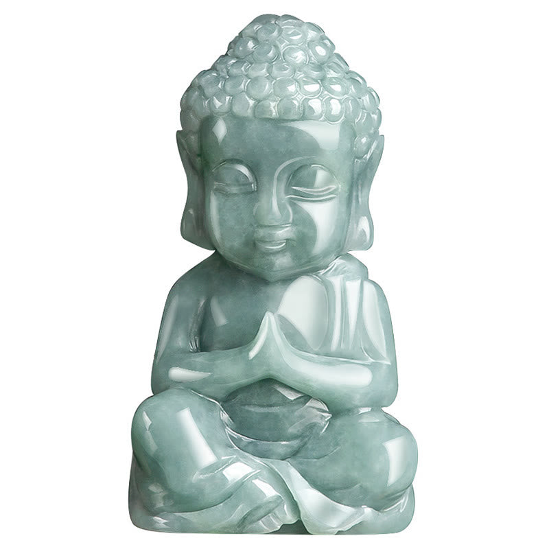 Collier amulette Bouddha en jade naturel | Méditation et sérénité