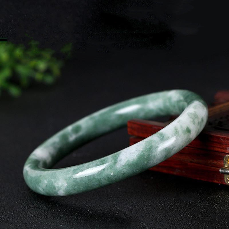 Bracelet jonc porte-bonheur en jade naturel 58-60 mm