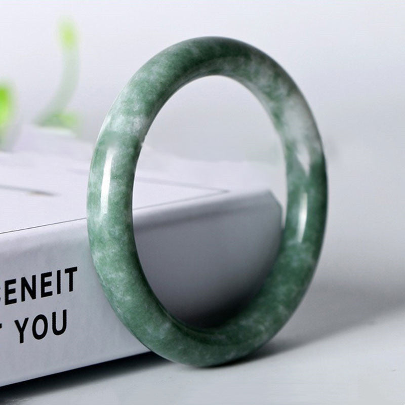 Bracelet jonc porte-bonheur en jade naturel 58-60 mm