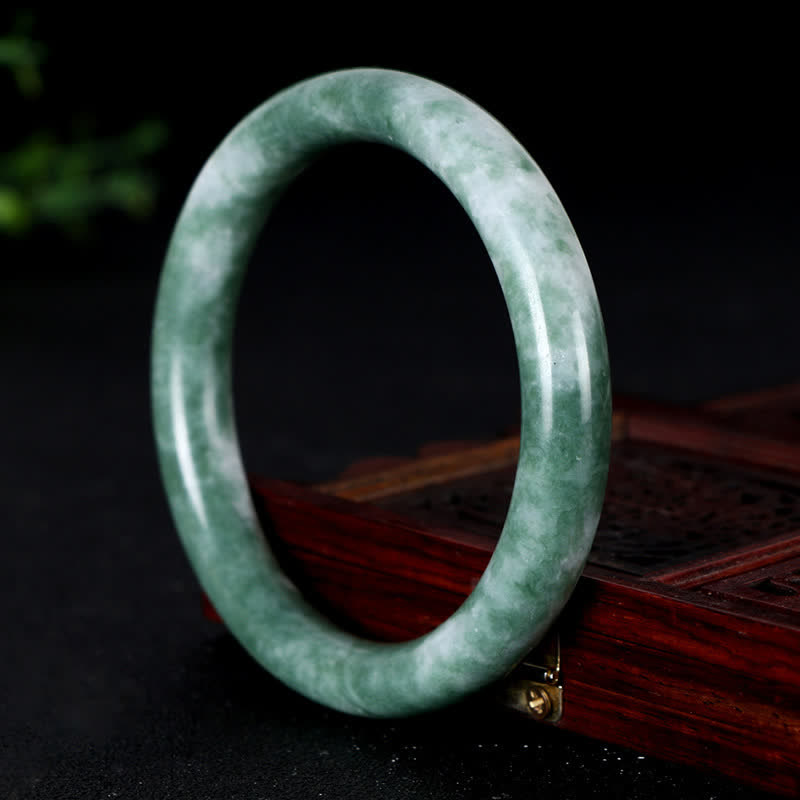 Bracelet jonc porte-bonheur en jade naturel 58-60 mm