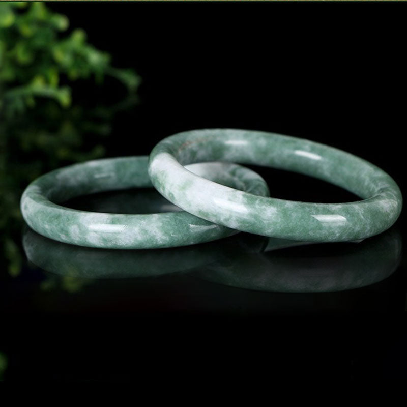 Bracelet jonc porte-bonheur en jade naturel 58-60 mm