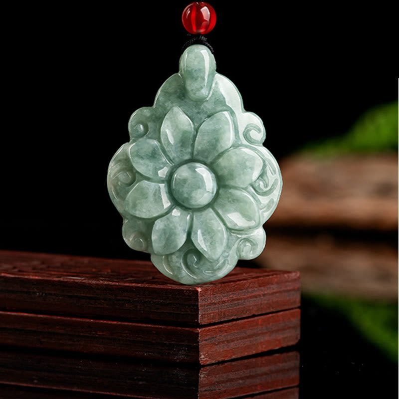 Collier porte-bonheur en jade naturel | Prospérité et abondance
