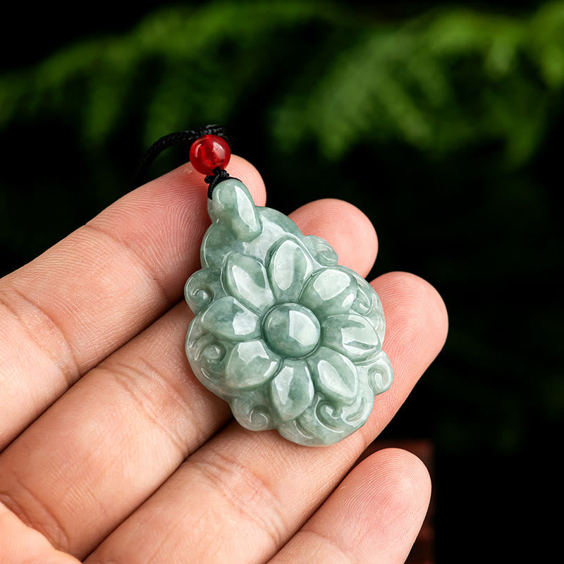 Collier porte-bonheur en jade naturel | Prospérité et abondance