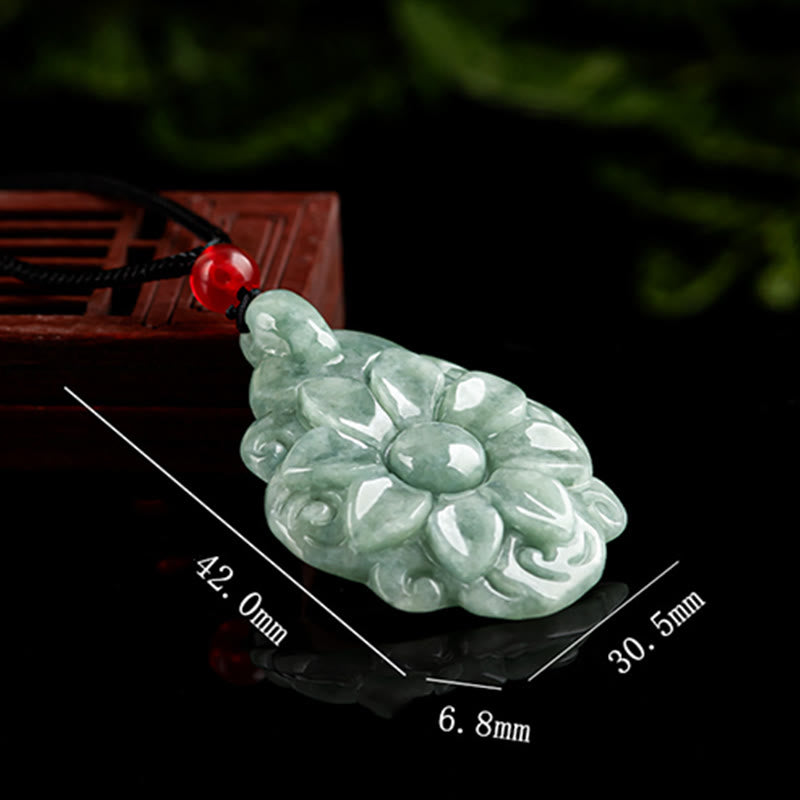 Collier porte-bonheur en jade naturel | Prospérité et abondance