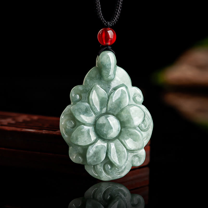 Collier porte-bonheur en jade naturel | Prospérité et abondance