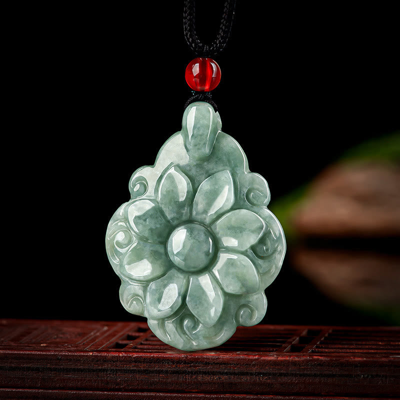 Collier porte-bonheur en jade naturel | Prospérité et abondance