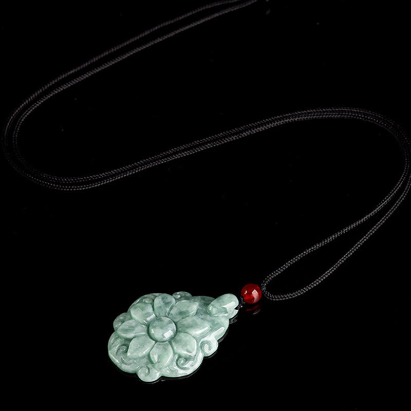 Collier porte-bonheur en jade naturel | Prospérité et abondance
