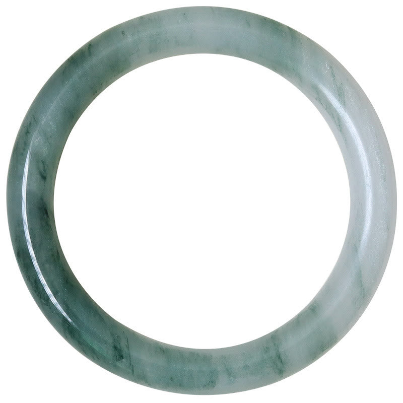 Bracelet jonc porte-bonheur et prospérité en jade naturel 56 mm