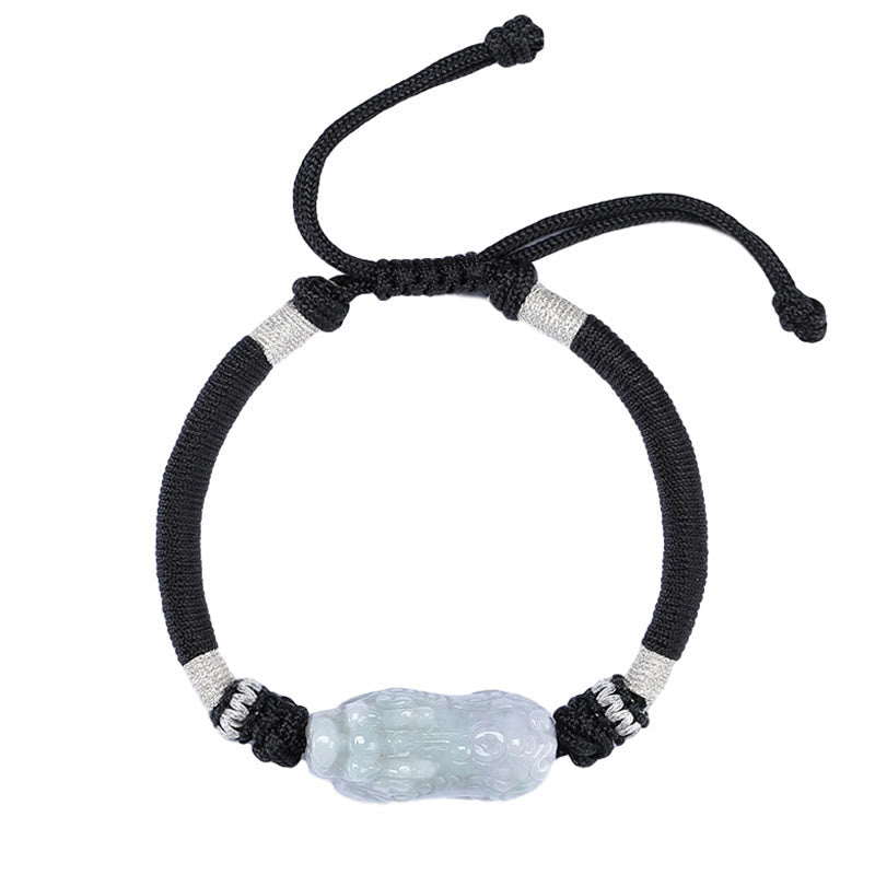 Bracelet de prospérité en jade naturel PiXiu 14-26 cm
