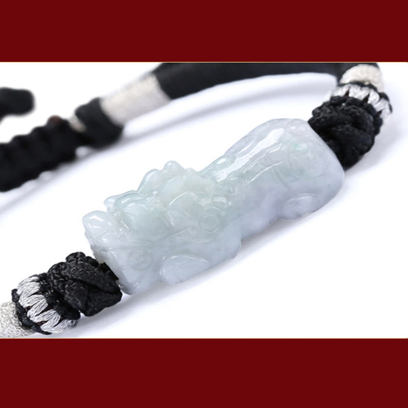 Bracelet de prospérité en jade naturel PiXiu 14-26 cm