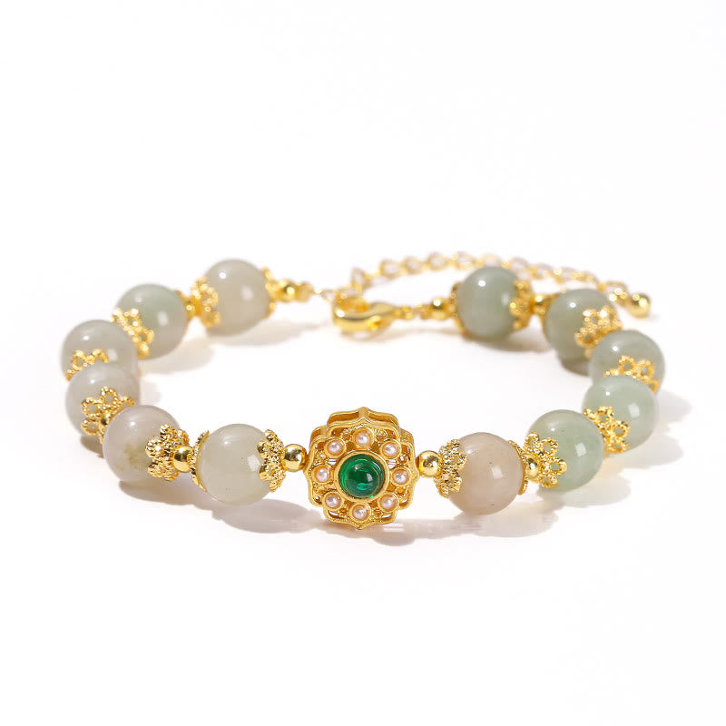 Bracelet de prospérité en jade naturel pour l'abondance et la chance