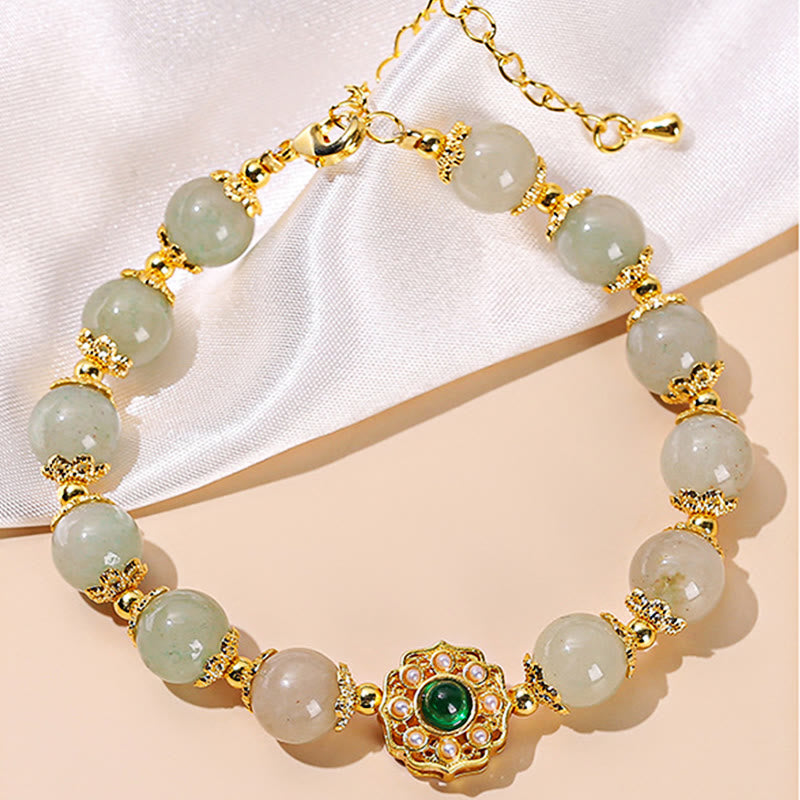 Bracelet de prospérité en jade naturel pour l'abondance et la chance