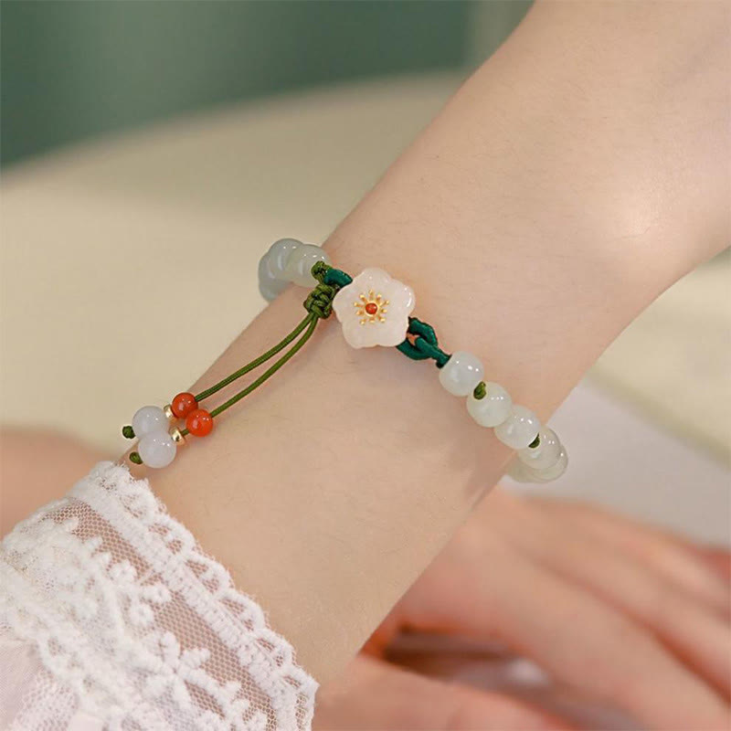Bracelet de prospérité en jade naturel pour la chance et l'abondance