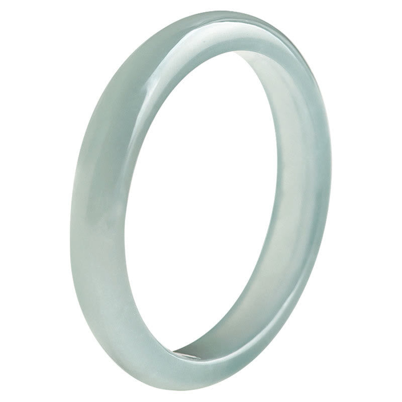 Bague porte-bonheur en jade naturel, ronde/carrée, 18 mm | Sons de guérison