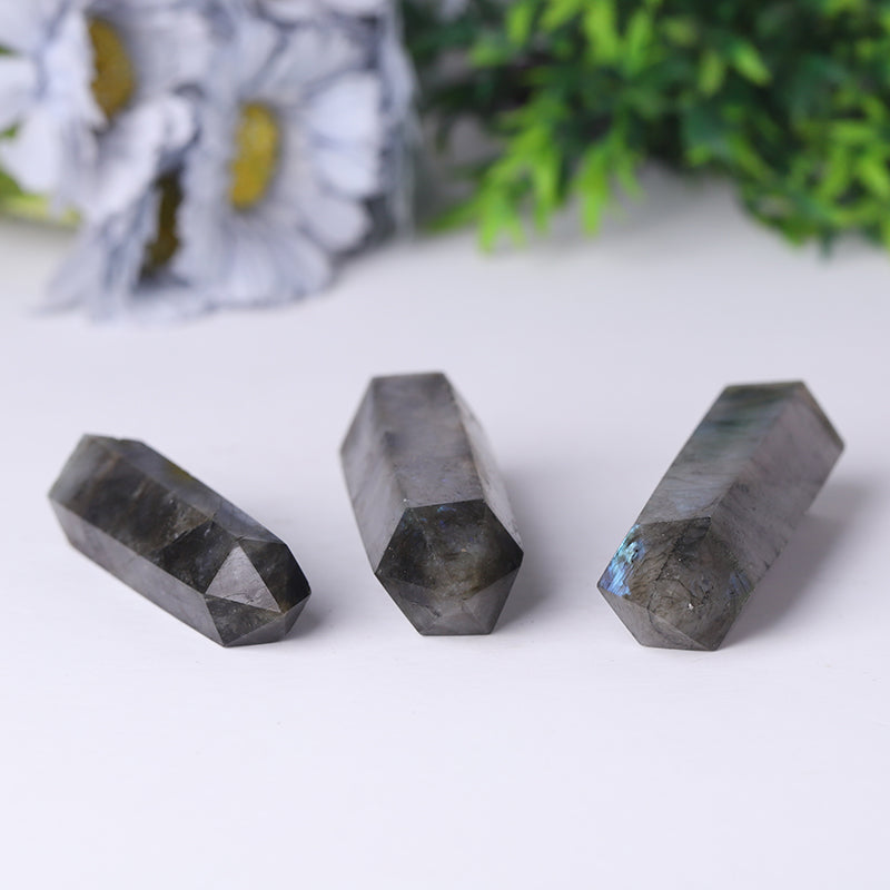 Natural Labradorite Crystal Tower 2.4-4.5 inch Healing Point