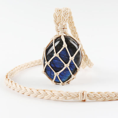 Pendentif labradorite naturelle 1,3x1,7 pouces pour la protection