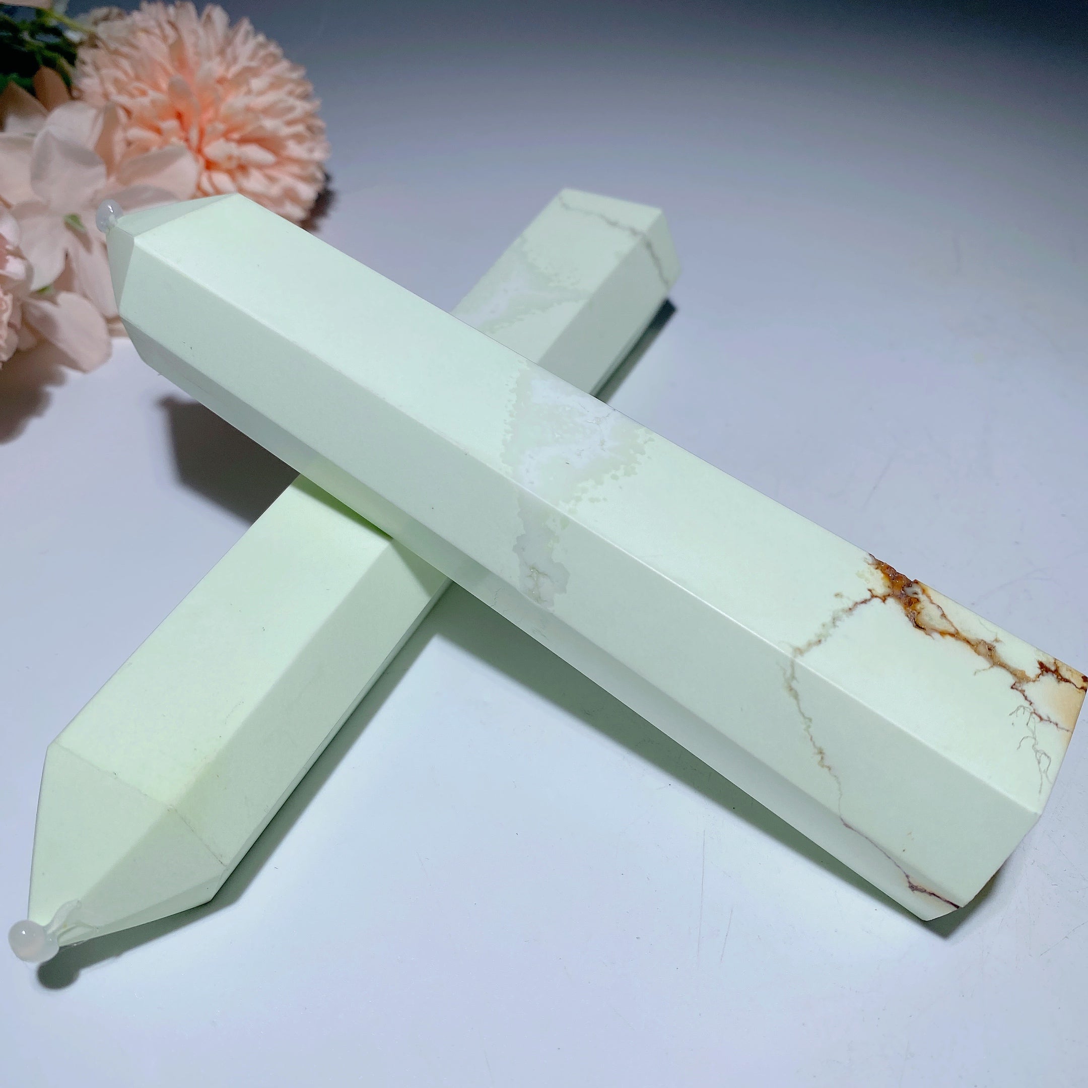 Natural Magnesite Crystal Tower 15-22cm Healing Obelisk