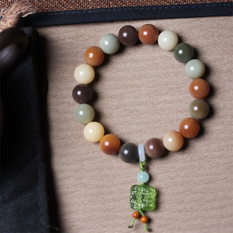 Bracelet spirituel en graines de Bodhi multicolores naturelles pour la paix