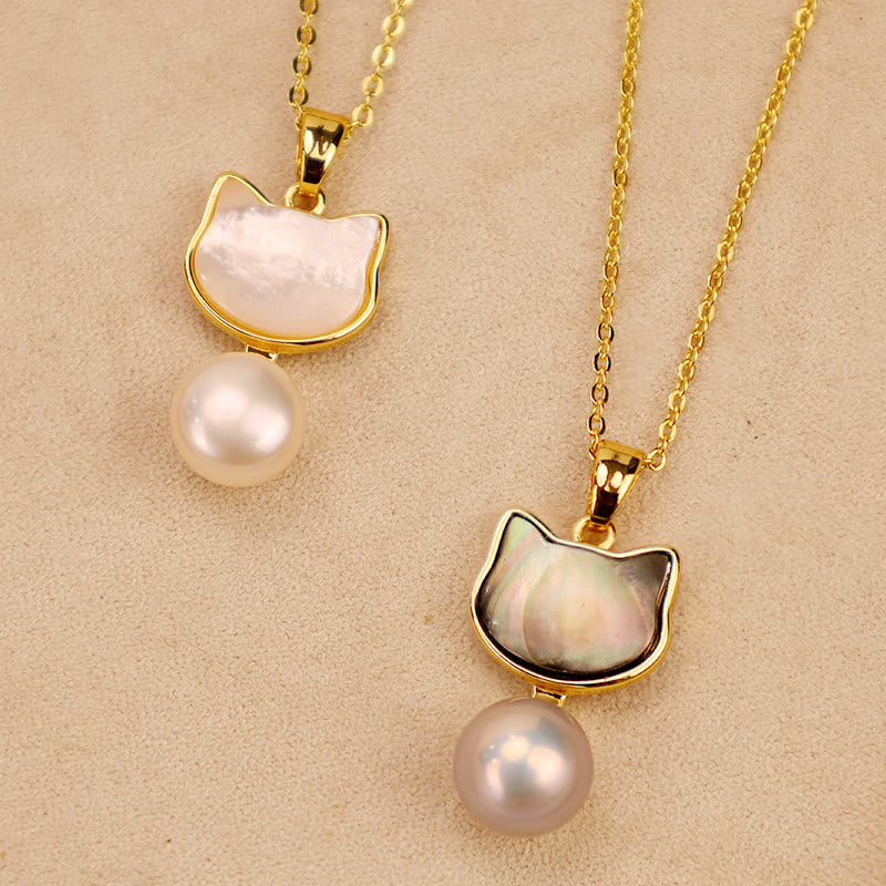 Ensemble collier et boucles d'oreilles de guérison pour chat en cuivre et perles naturelles