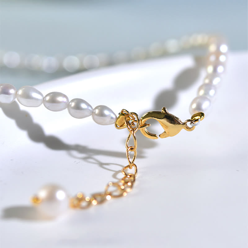 Collier Sincérité en perles de larimar naturelles 40 cm | Sons de guérison