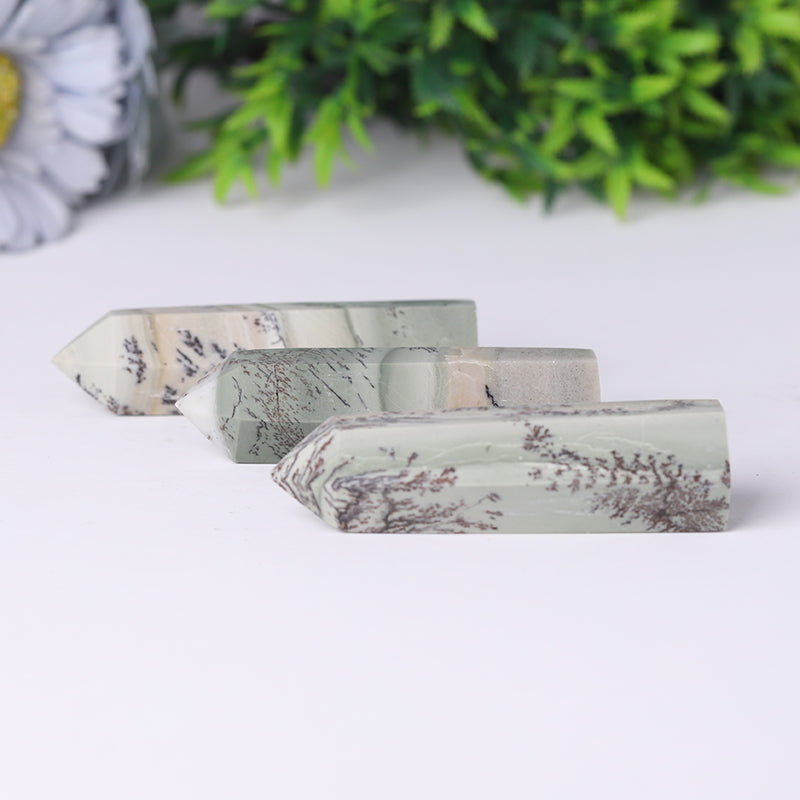 Natural Picture Jasper Crystal Tower 2.4-4.5 Inches Healing Point