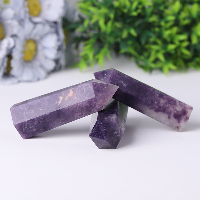 Natural Purple Mica Crystal Tower 2.4-4.5 Inch Healing Point