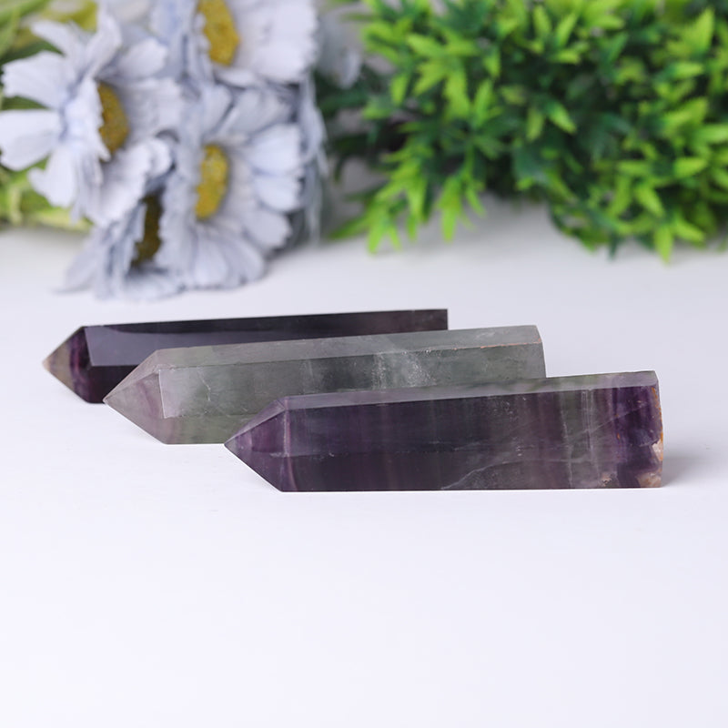 Natural Rainbow Fluorite Crystal Tower 2.4-4.5 inch Points