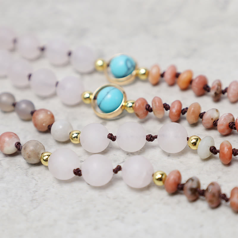Collier en pointe de flèche en quartz rose naturel pour la guérison et l'amour
