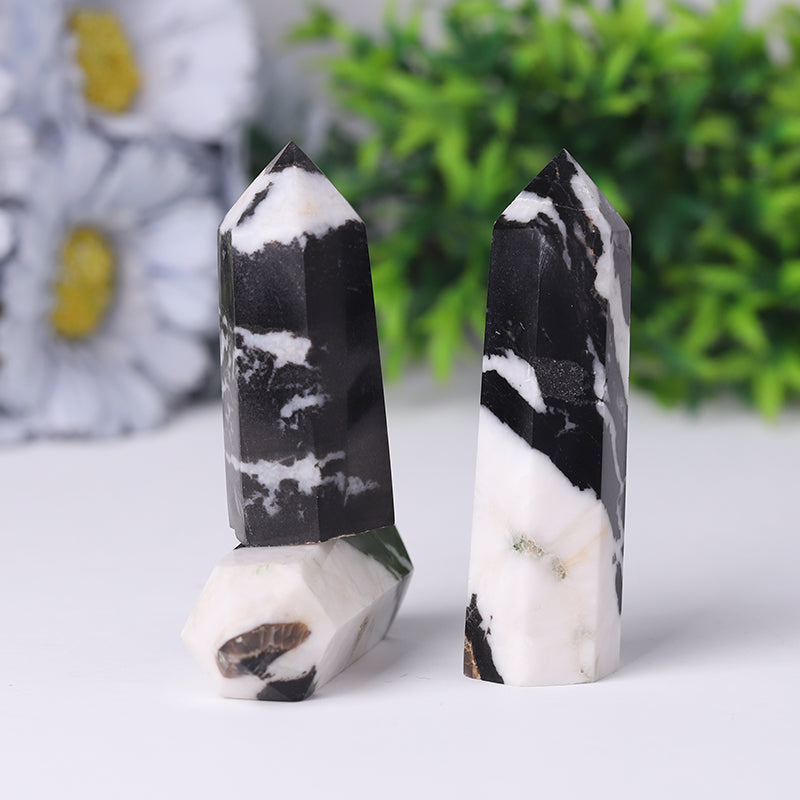 Natural Zebra Jasper Point Tower 2.4-4.5 inch Healing Crystal
