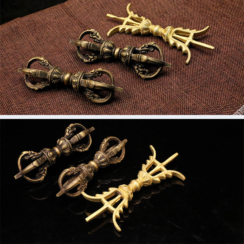 Vajra Dorje en cuivre fait à la main au Népal, décoration de force de méditation