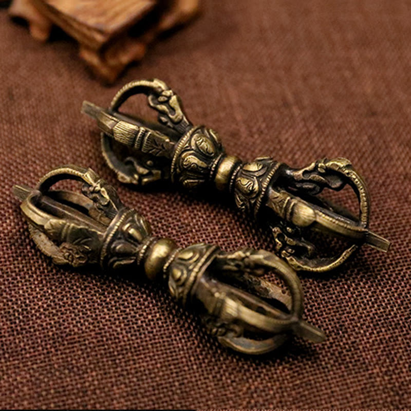 Vajra Dorje en cuivre fait à la main au Népal, décoration de force de méditation