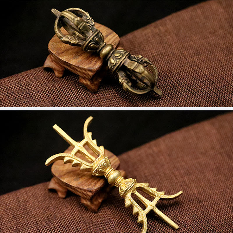 Vajra Dorje en cuivre fait à la main au Népal, décoration de force de méditation